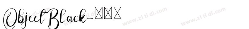 Object Black字体转换